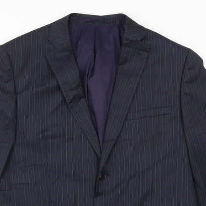 Mens UK Size 40 Daniel Hetcher Regular Blue Suit Jacket