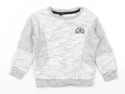 George Boys Grey   Basic T-Shirt Size 12-18 Months  - High Fives Cool Vibes