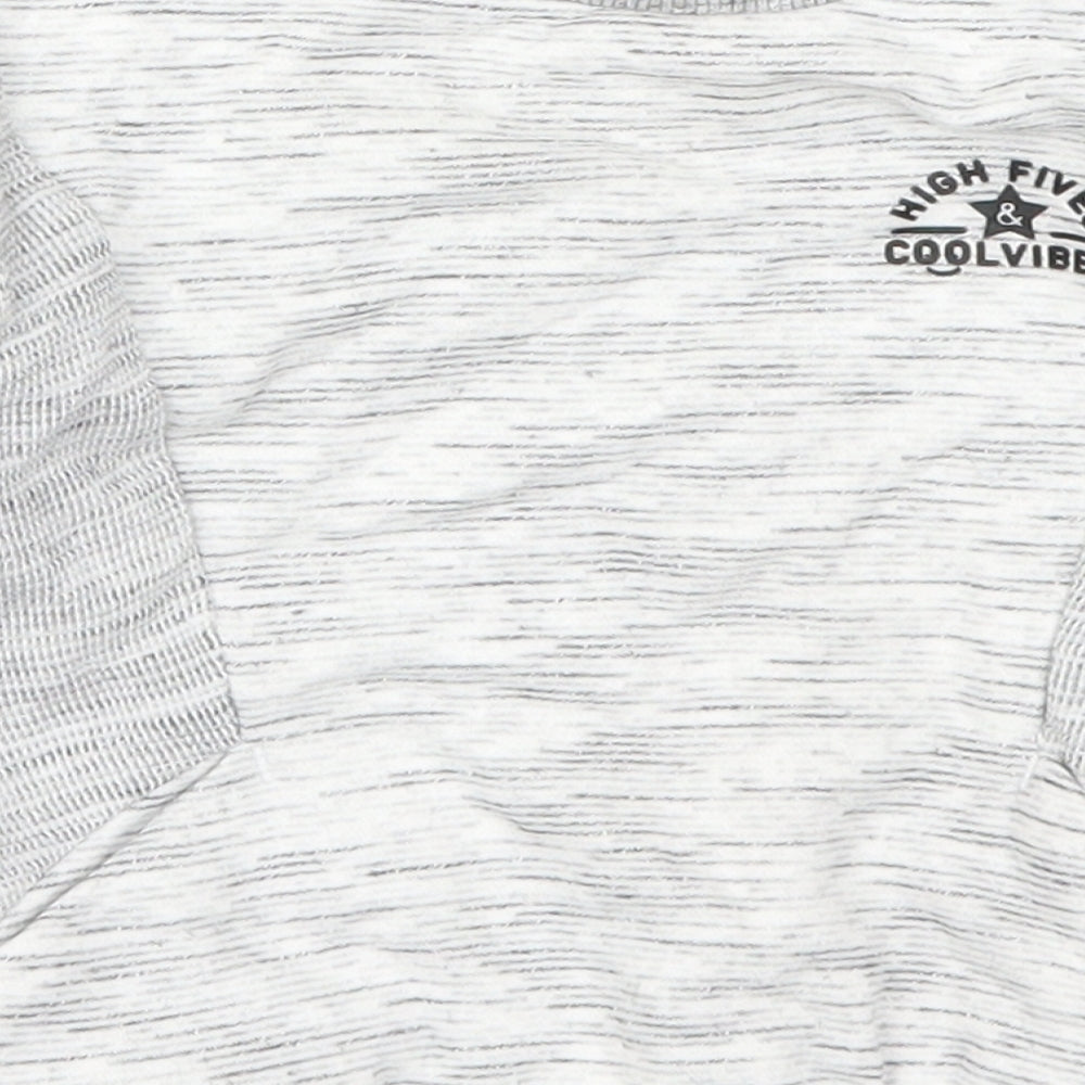 George Boys Grey   Basic T-Shirt Size 12-18 Months  - High Fives Cool Vibes