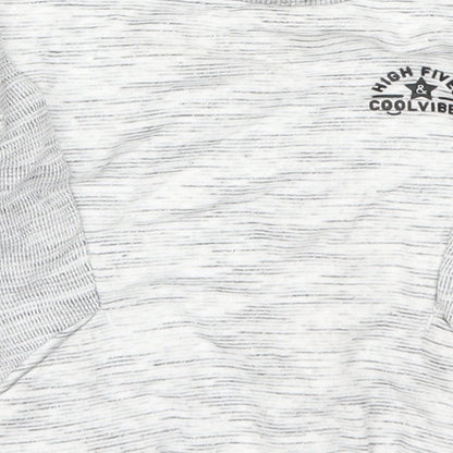 George Boys Grey   Basic T-Shirt Size 12-18 Months  - High Fives Cool Vibes