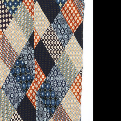 Boohoo Womens Blue Geometric  Tank Dress  Size 10  - Orange