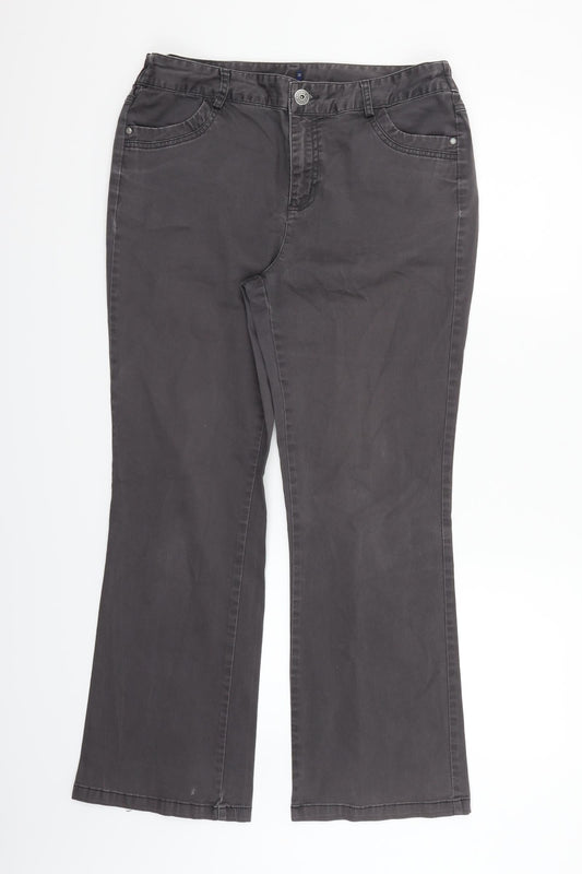 Maine Womens Grey   Trousers  Size 12 L27 in