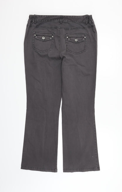 Maine Womens Grey   Trousers  Size 12 L27 in