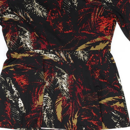 bm collection Womens Black Geometric  Fit & Flare  Size 14