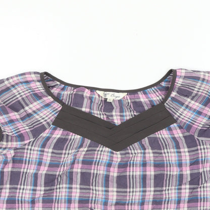 bega Womens Pink Check  Basic T-Shirt Size XL