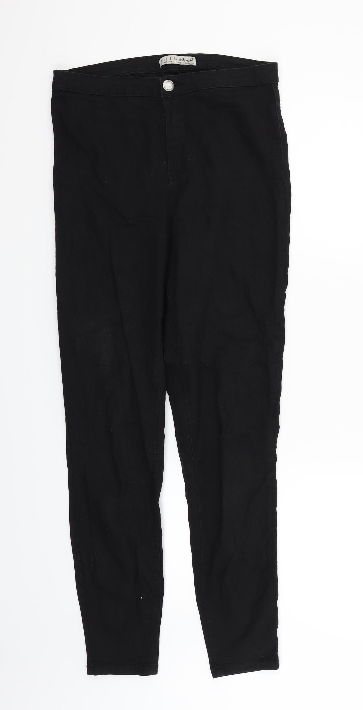 Womens UK Size 12 deniem & co Regular Fit Skinny Black Jeans