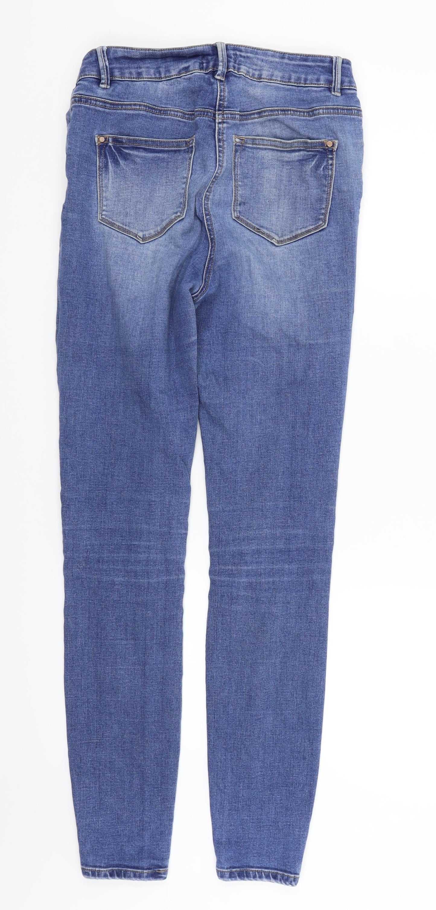 /denim Womens Blue Houndstooth  Skinny Jeans Size 10 L30 in