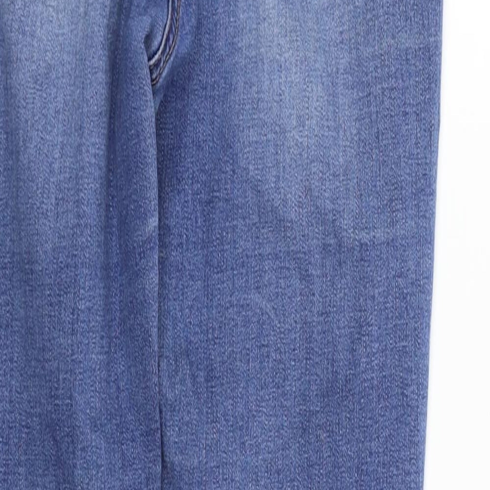 /denim Womens Blue Houndstooth  Skinny Jeans Size 10 L30 in