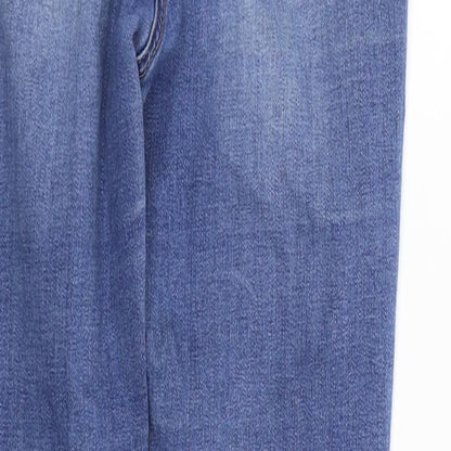 /denim Womens Blue Houndstooth  Skinny Jeans Size 10 L30 in