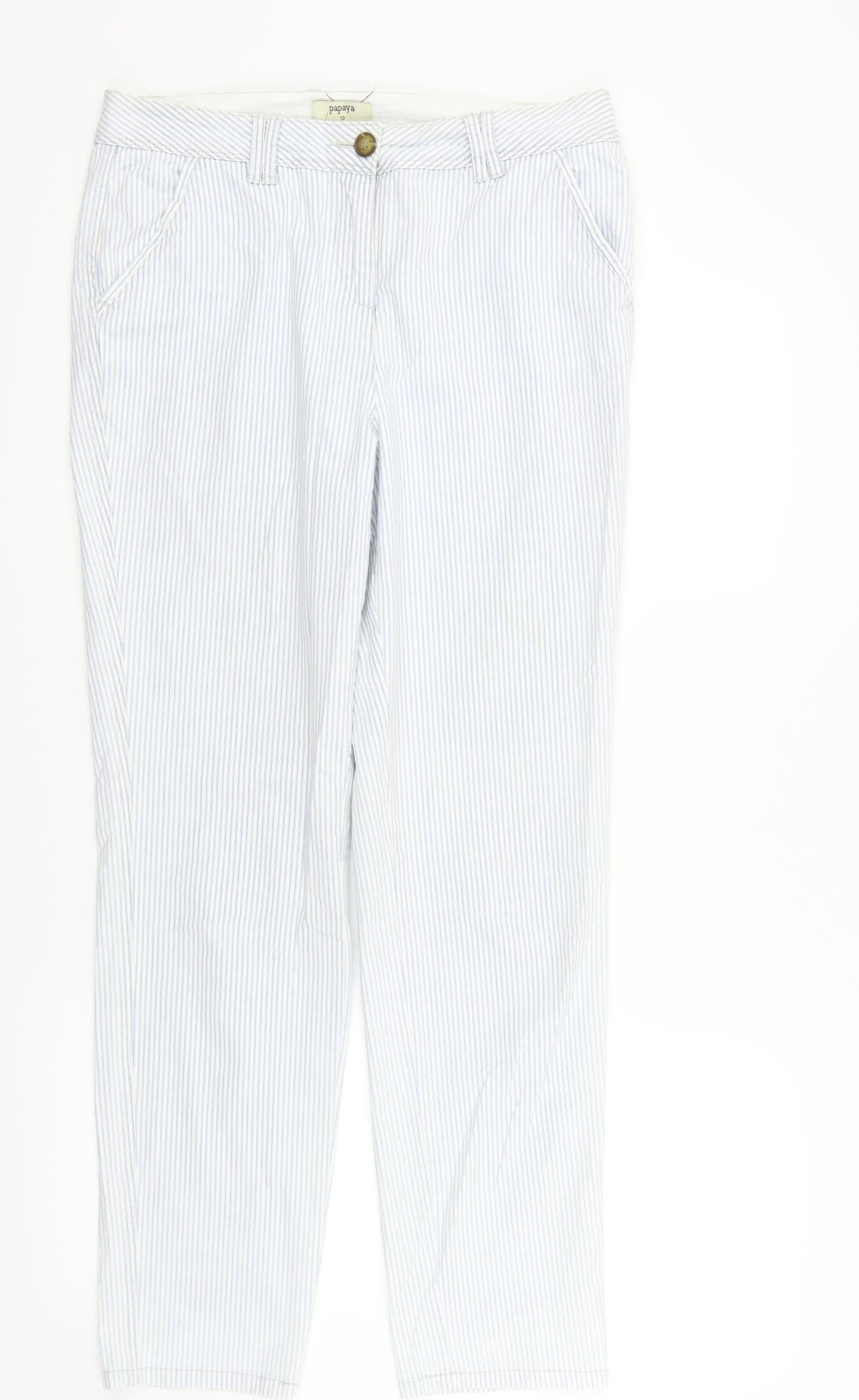 Womens UK Size 10 Papaya Regular Fit  Blue Trousers