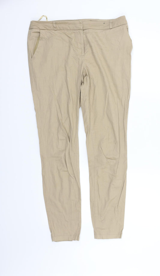 Womens UK Size 12 Atmosphere Regular Fit  Beige Trousers