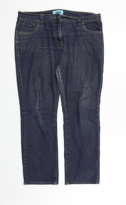 George Womens Blue   Trousers  Size 14 L25 in