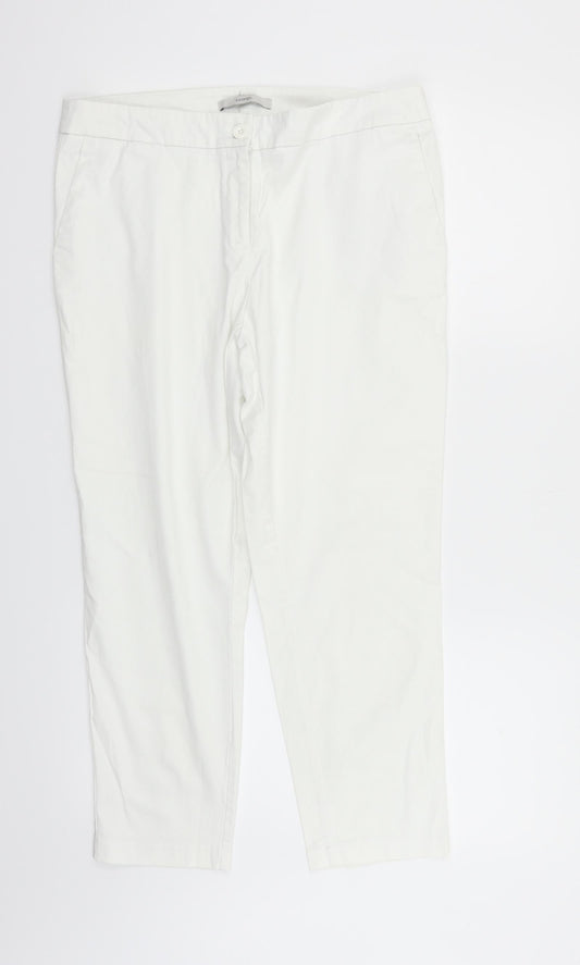 George Womens White   Trousers  Size 14 L24 in
