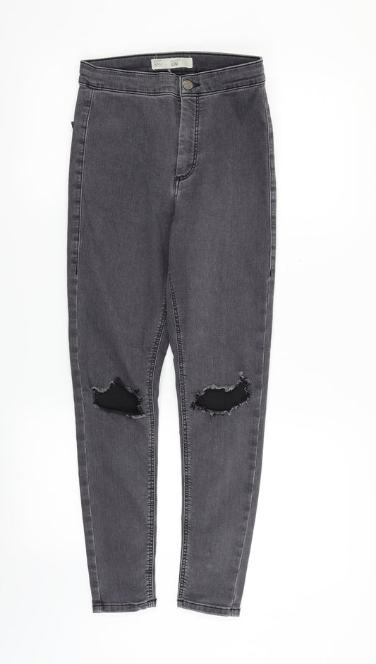 Topshop Womens Green   Straight Jeans Size S L30 in