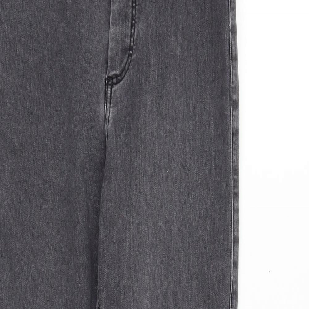 Topshop Womens Green   Straight Jeans Size S L30 in