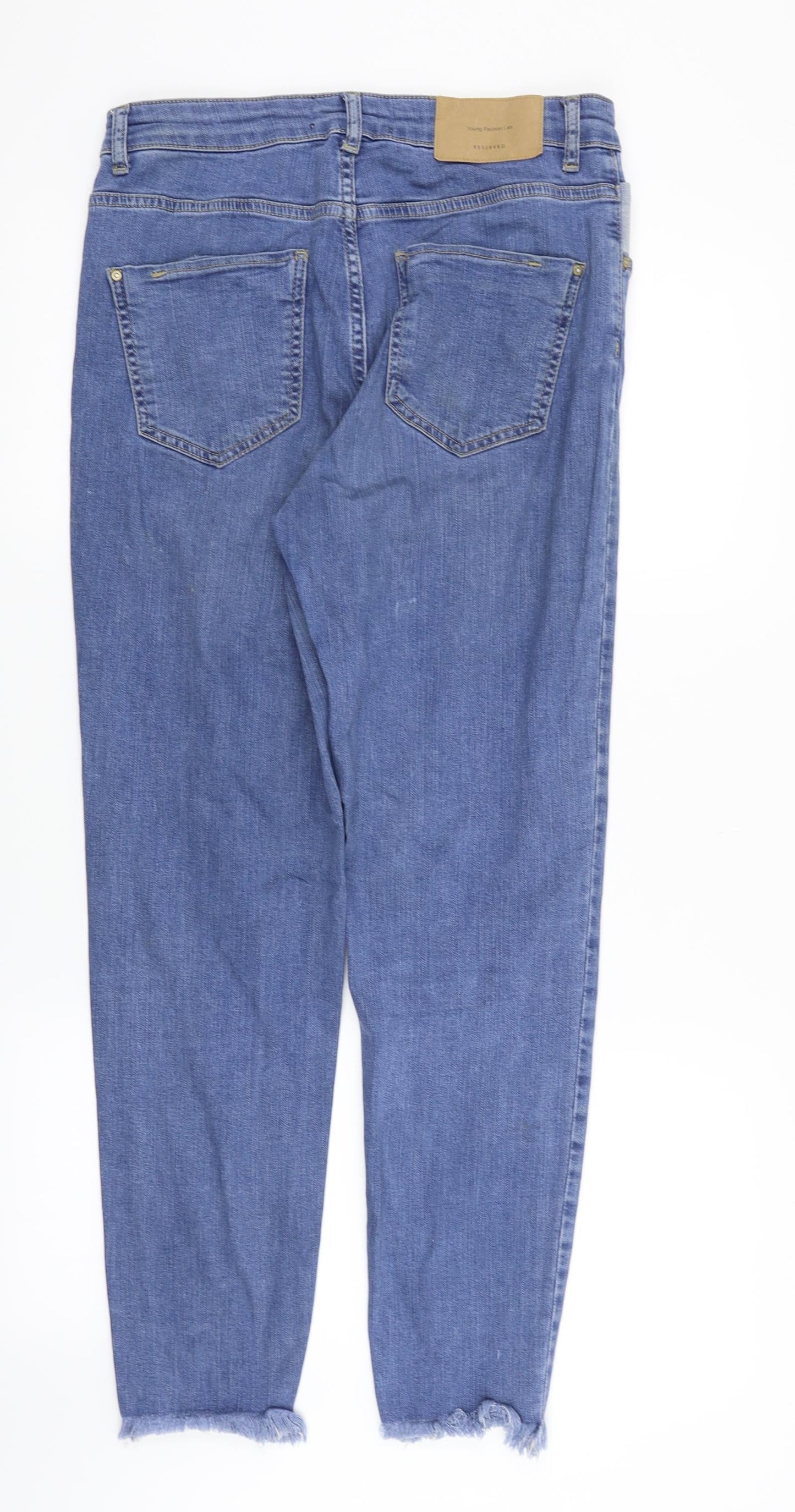 Denim Reserved Womens Blue   Straight Jeans Size 14 L25 in