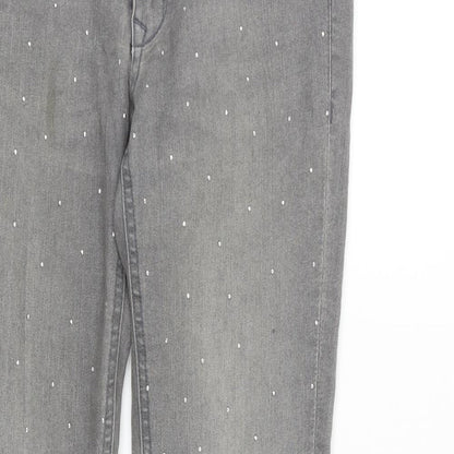 &DENIM Womens Grey   Trousers  Size 30 in L31 in - Diamond Pattern