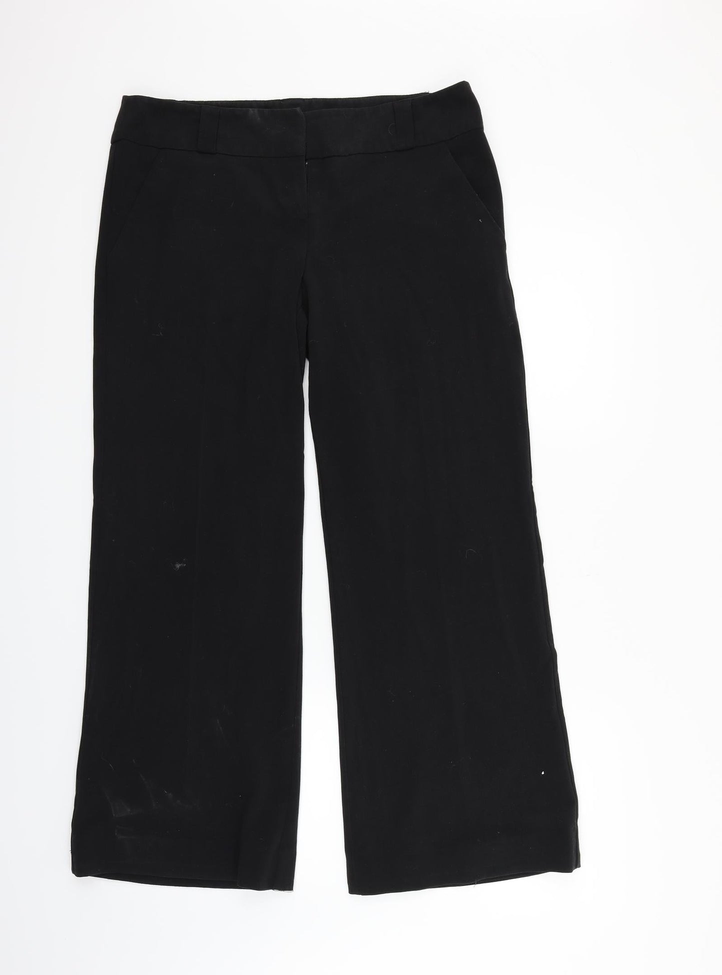 Womens UK Size 14 Papaya Regular Fit  Black Trousers