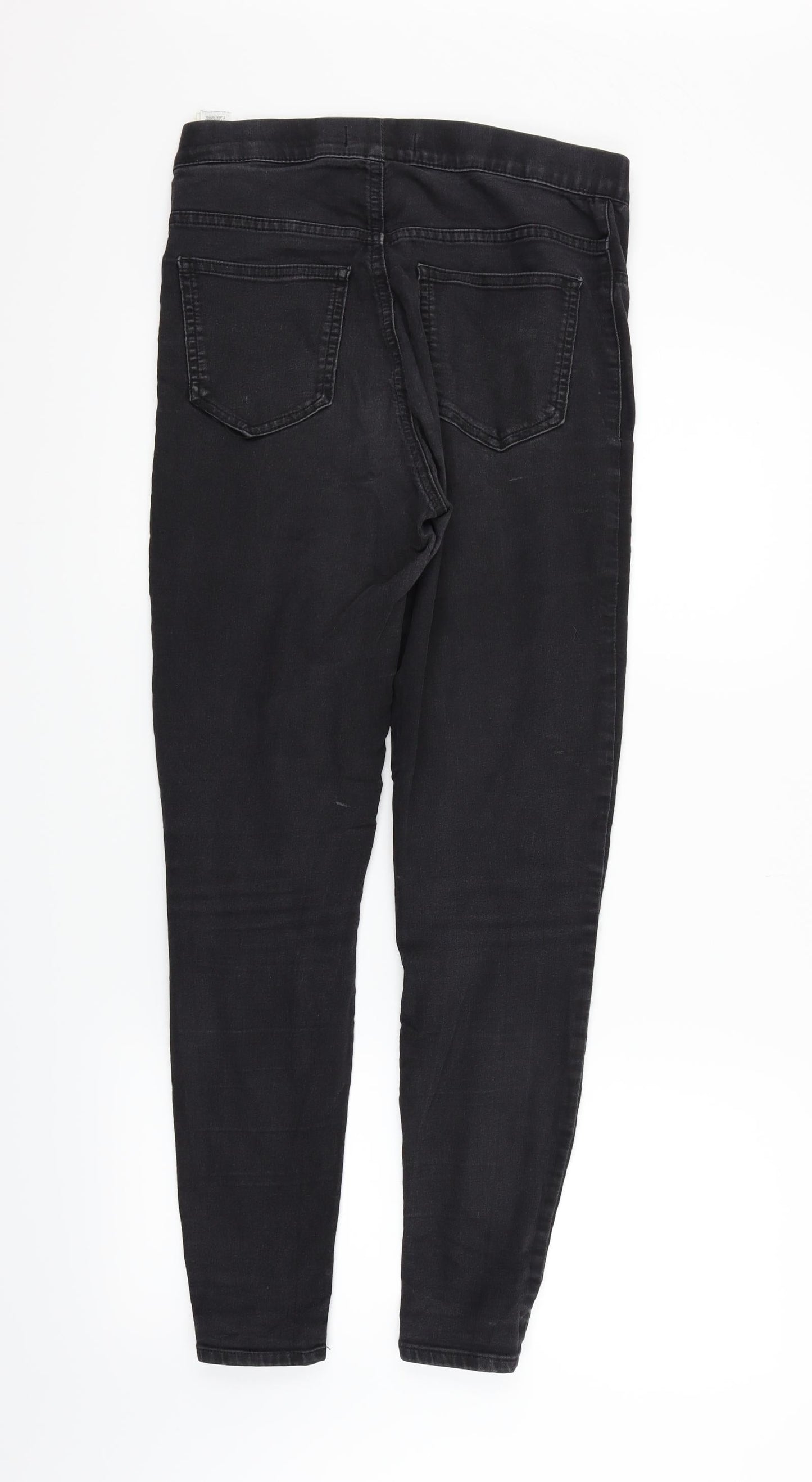 Womens UK Size 10 Marks and Spencer Regular Fit Straight Black Jeans