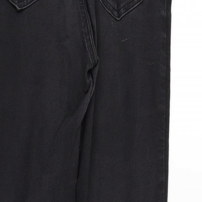 Womens UK Size 10 Marks and Spencer Regular Fit Straight Black Jeans