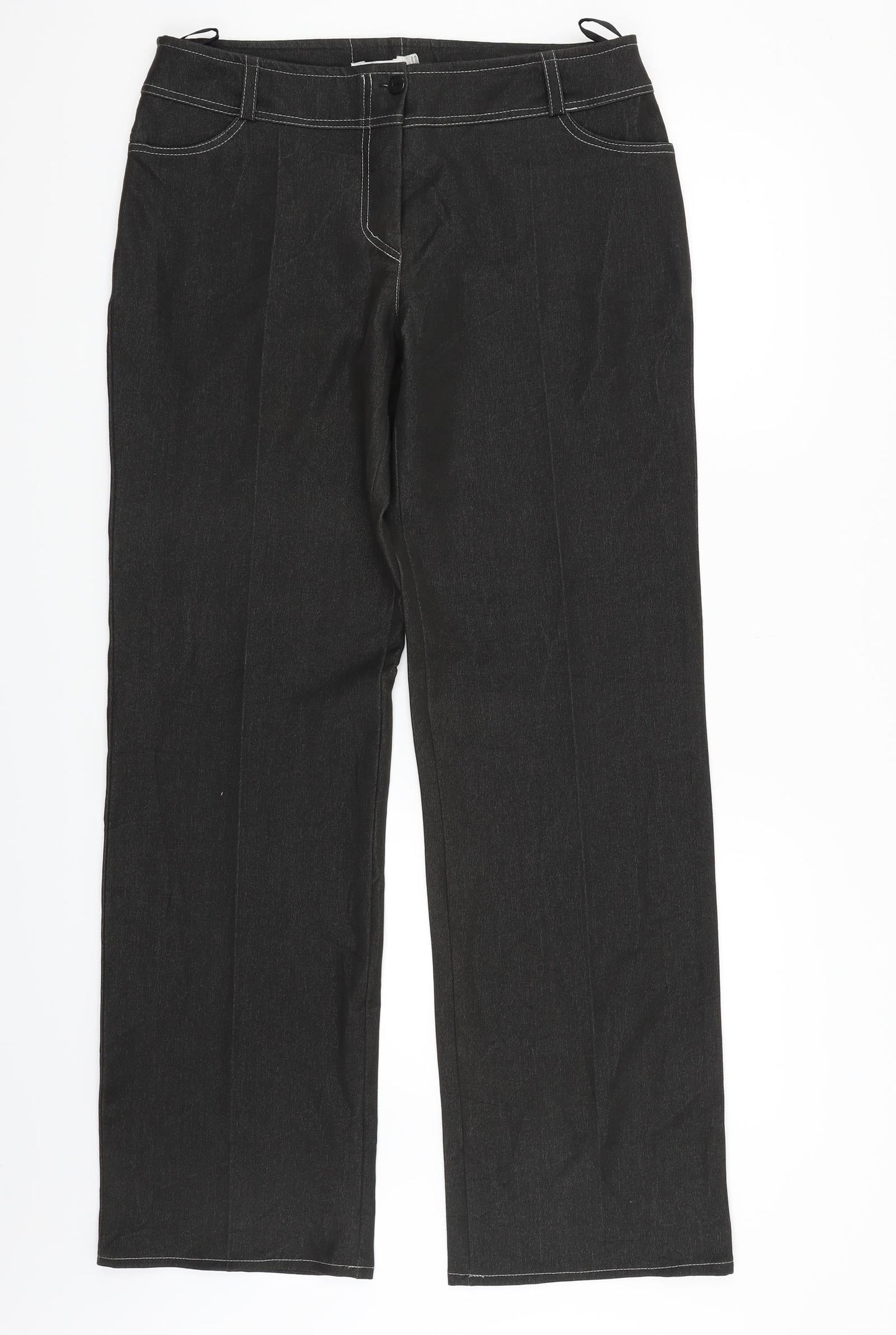 Alka Womens Black   Trousers  Size 14 L31 in