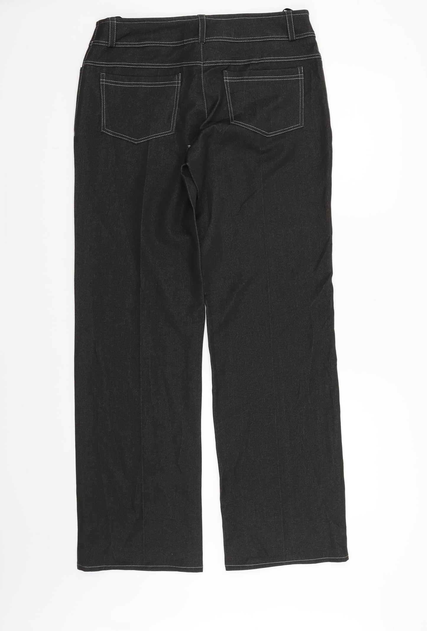 Alka Womens Black   Trousers  Size 14 L31 in