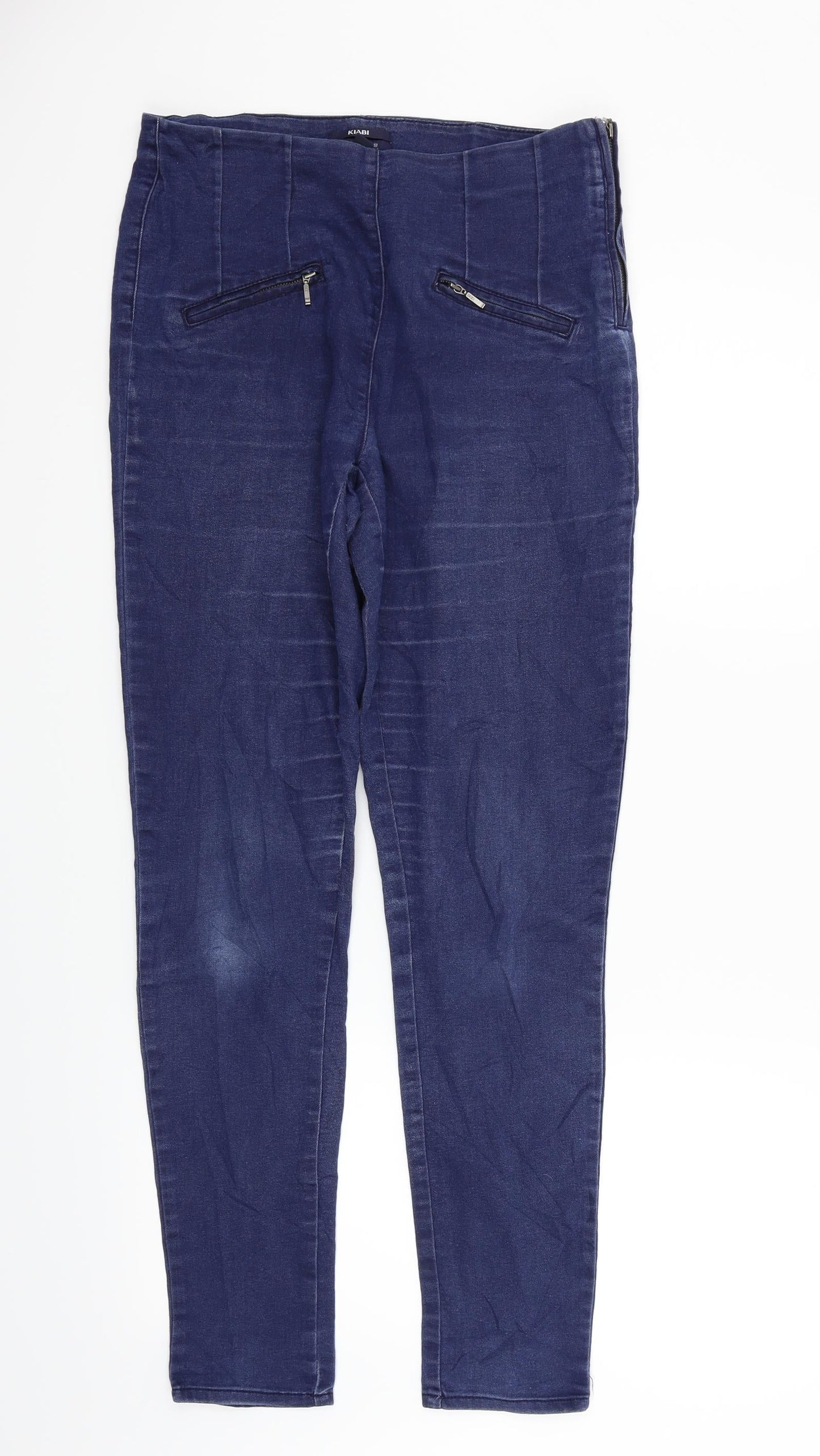 Womens UK Size 10 Kiabi Regular Fit Straight Blue Jeans