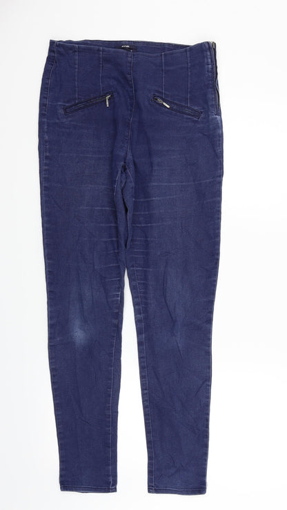Womens UK Size 10 Kiabi Regular Fit Straight Blue Jeans