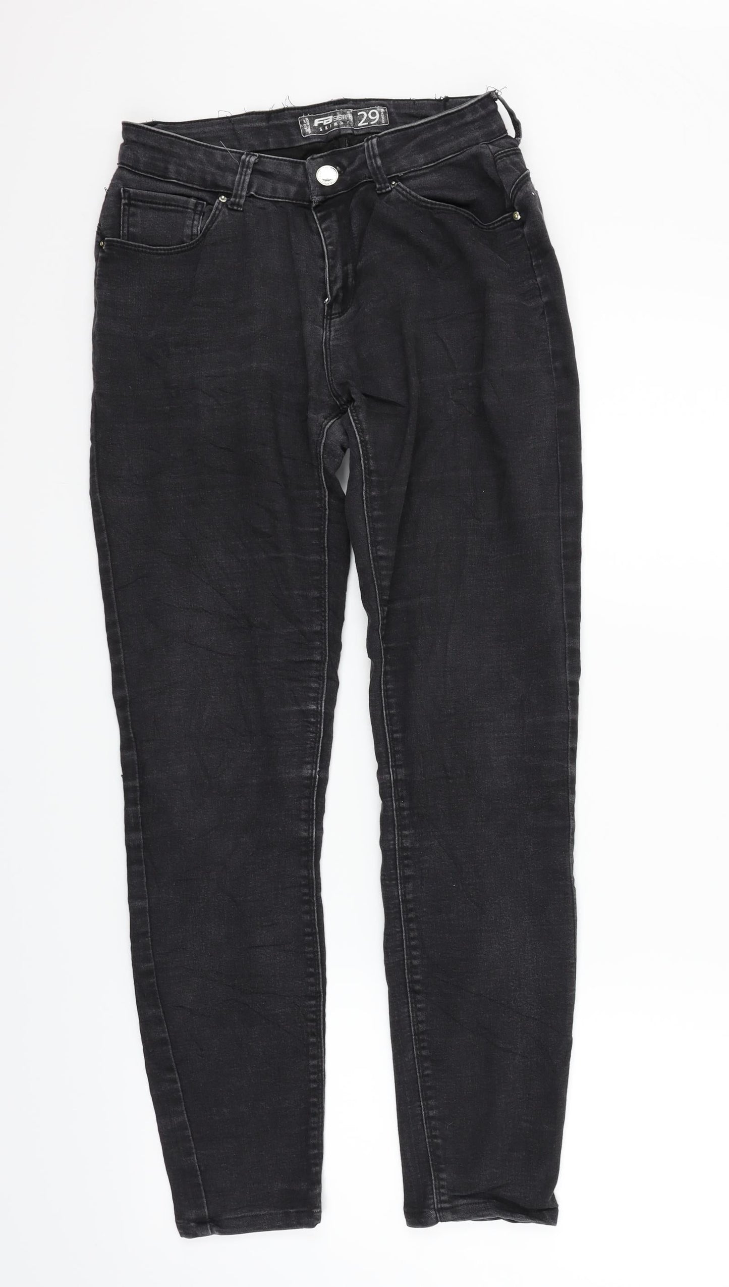 Womens UK Size 26 in FB sister Regular Fit Straight Grey Jeans