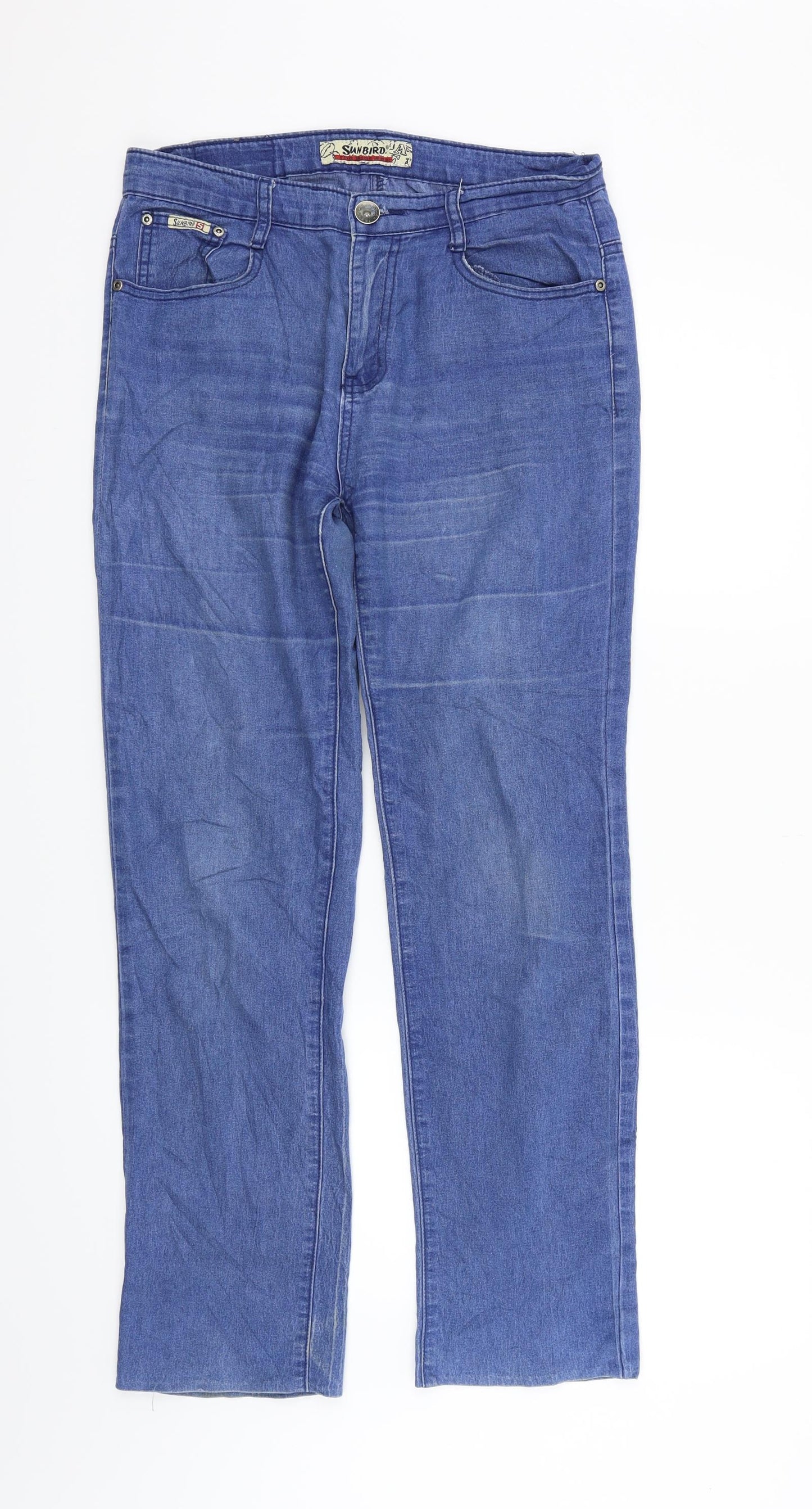 Womens UK Size 30 in Sunbird Regular Fit Straight Blue Jeans