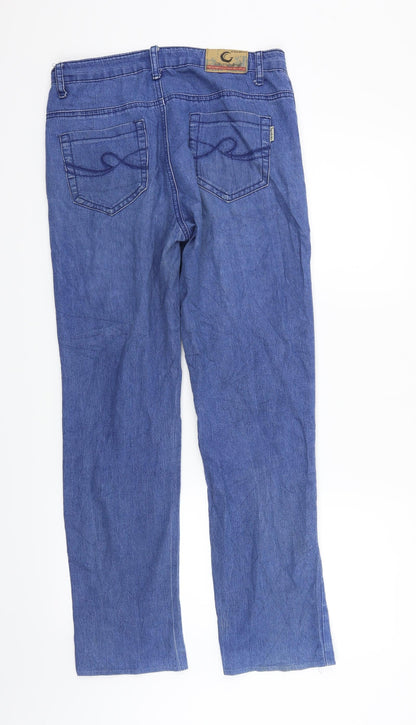 Womens UK Size 30 in Sunbird Regular Fit Straight Blue Jeans