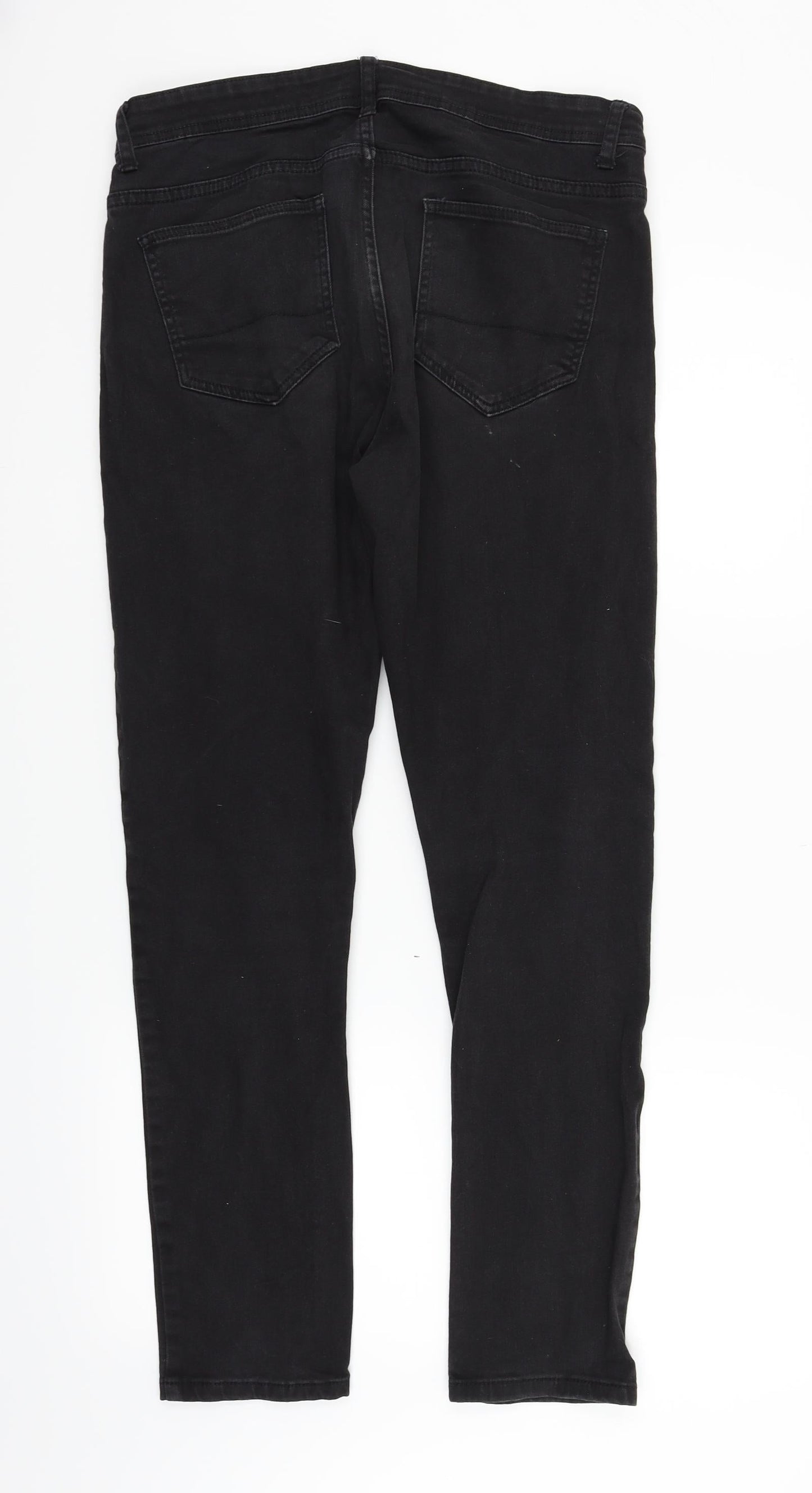deniem & co Womens Black   Straight Jeans Size L L32 in