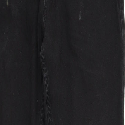 deniem & co Womens Black   Straight Jeans Size L L32 in
