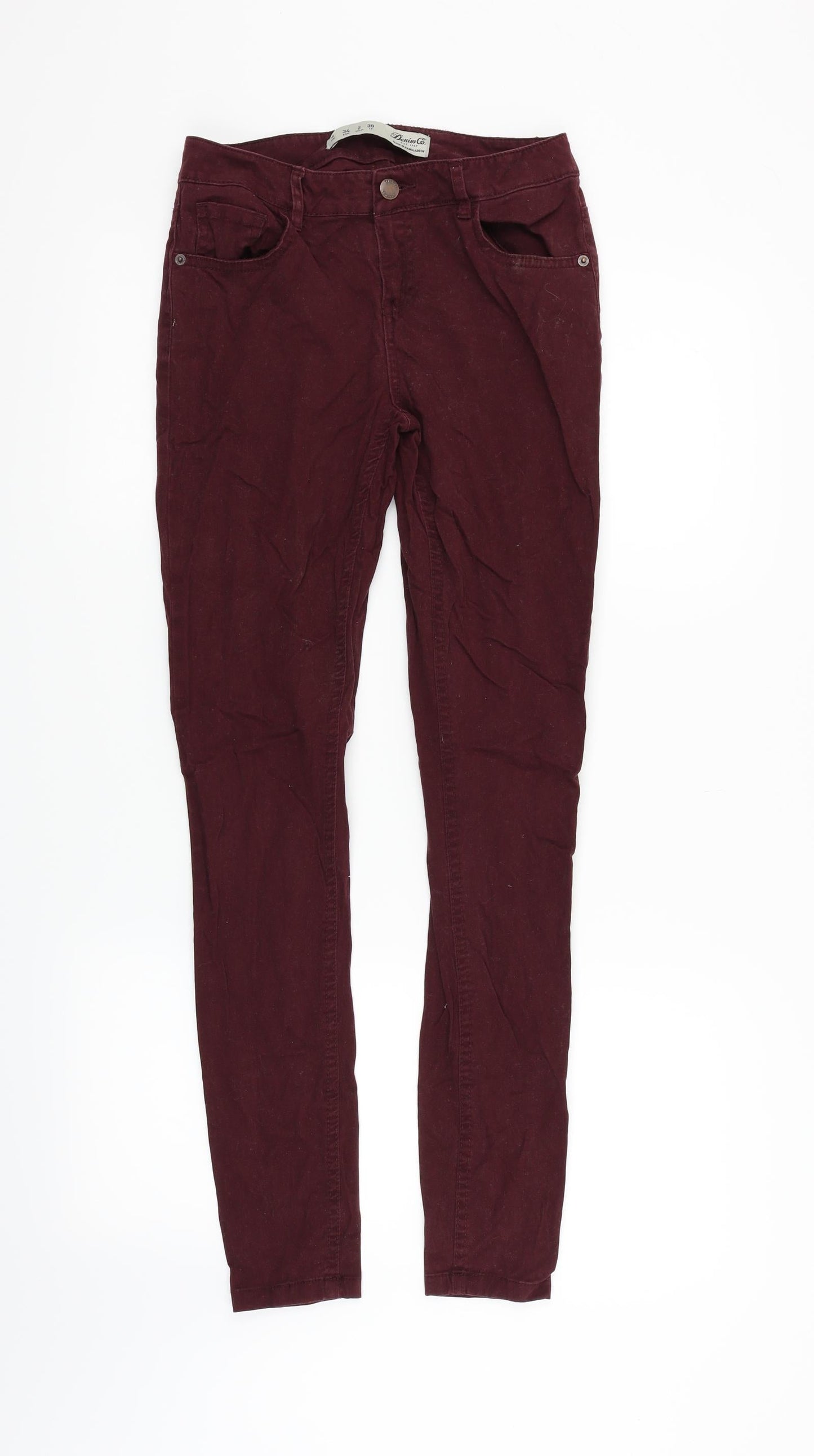 Womens UK Size 6 deniem & co Regular Fit Skinny Red Jeans