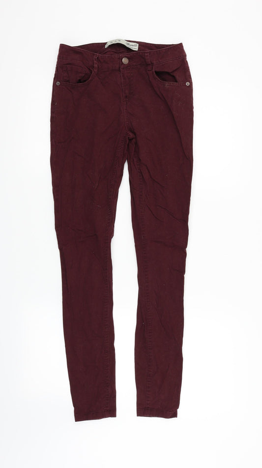 Womens UK Size 6 deniem & co Regular Fit Skinny Red Jeans