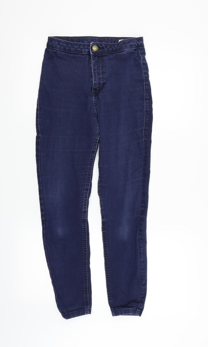 Womens UK Size 8 Marks and Spencer Regular Fit Straight Blue Jeans