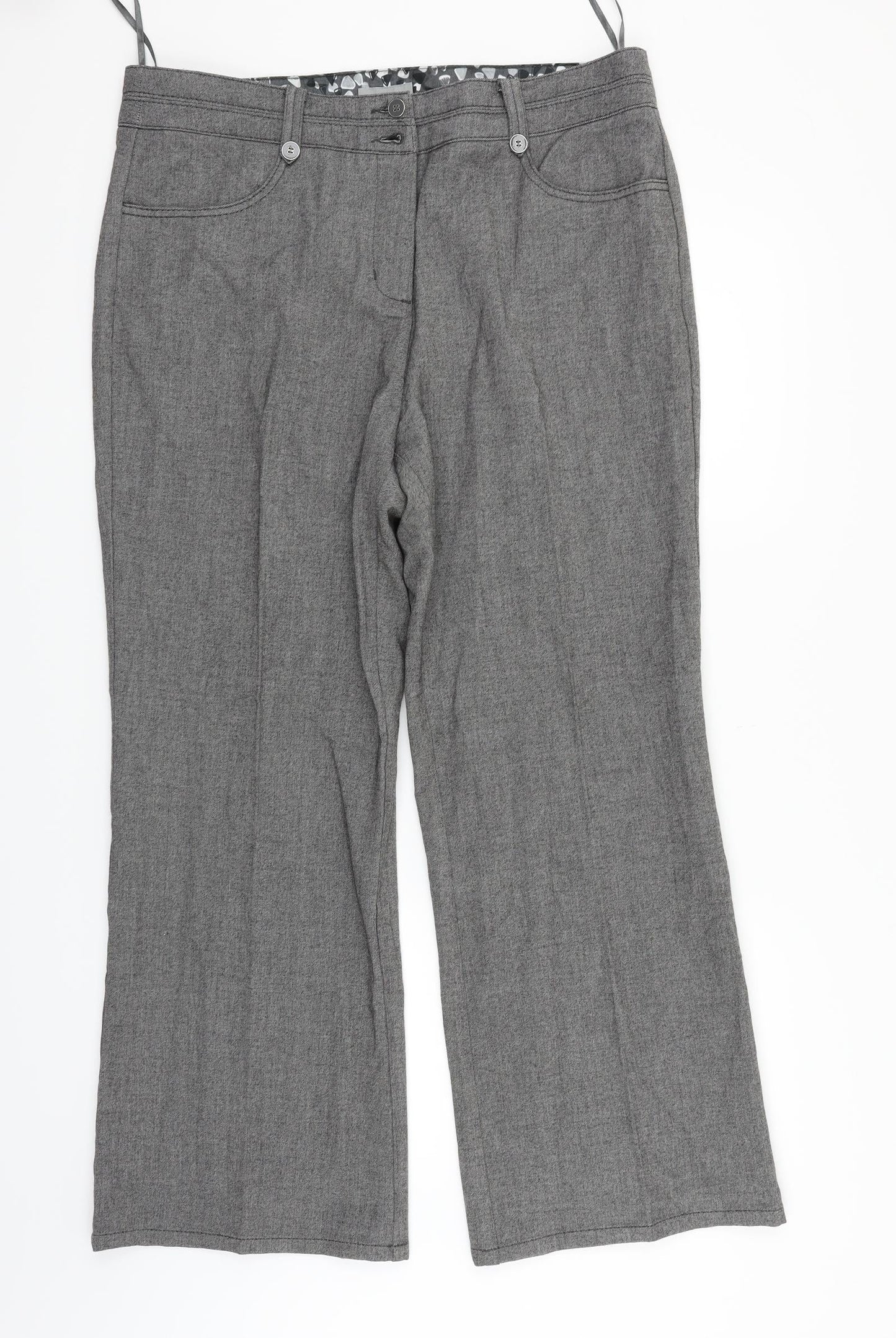 Womens UK Size 16 Per Una Relaxed Fit  Grey Trousers