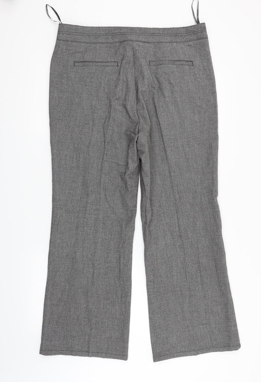 Per Una Womens Grey   Trousers  Size 16 L29 in