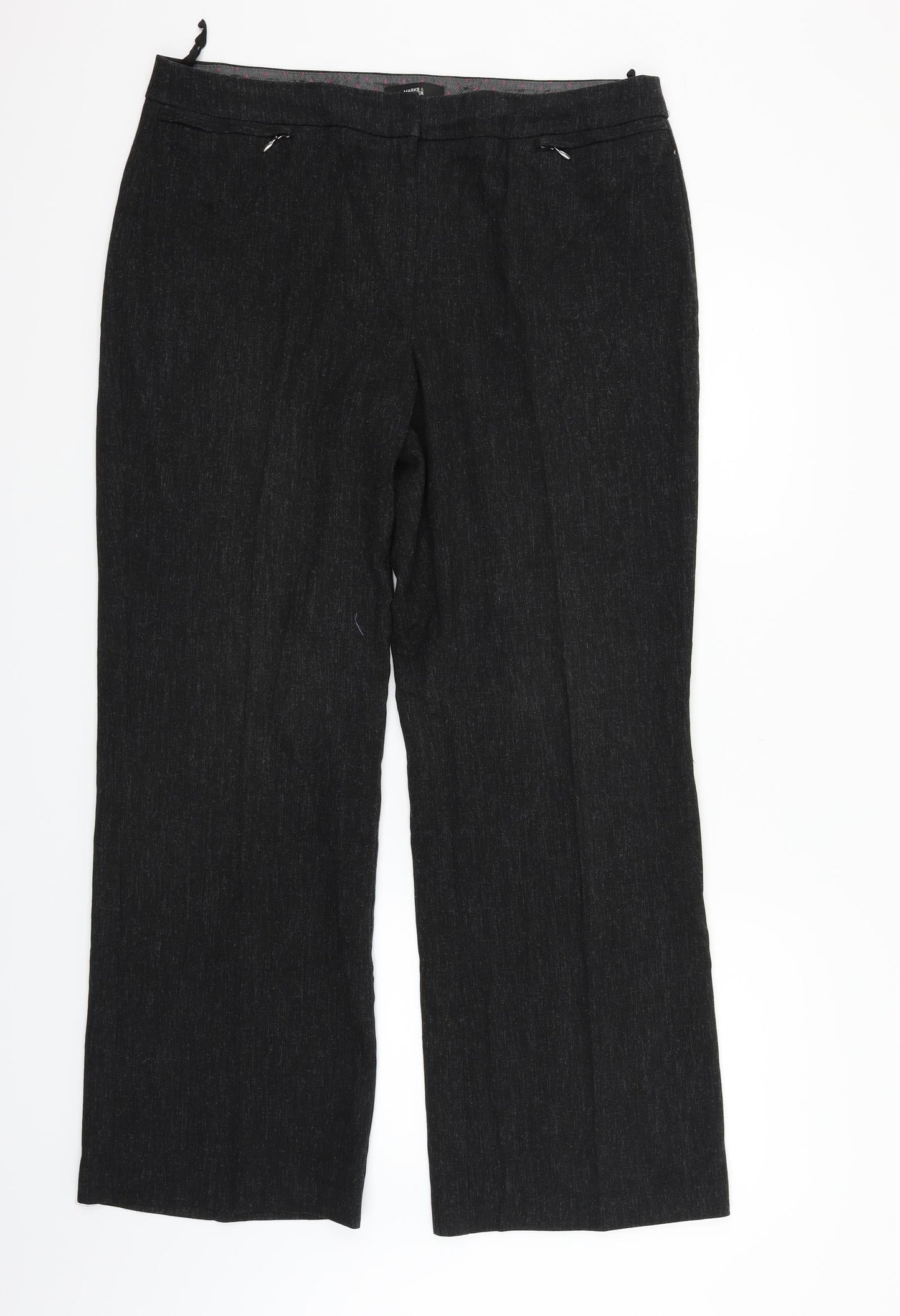 Womens UK Size 16 Marks and Spencer Regular Fit  Grey Trousers