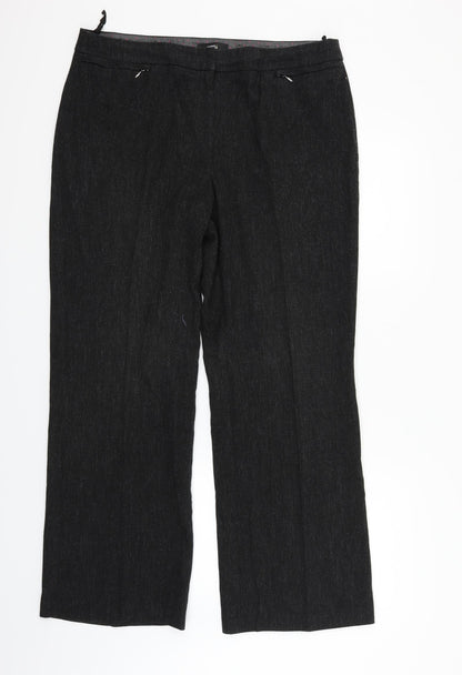 Womens UK Size 16 Marks and Spencer Regular Fit  Grey Trousers
