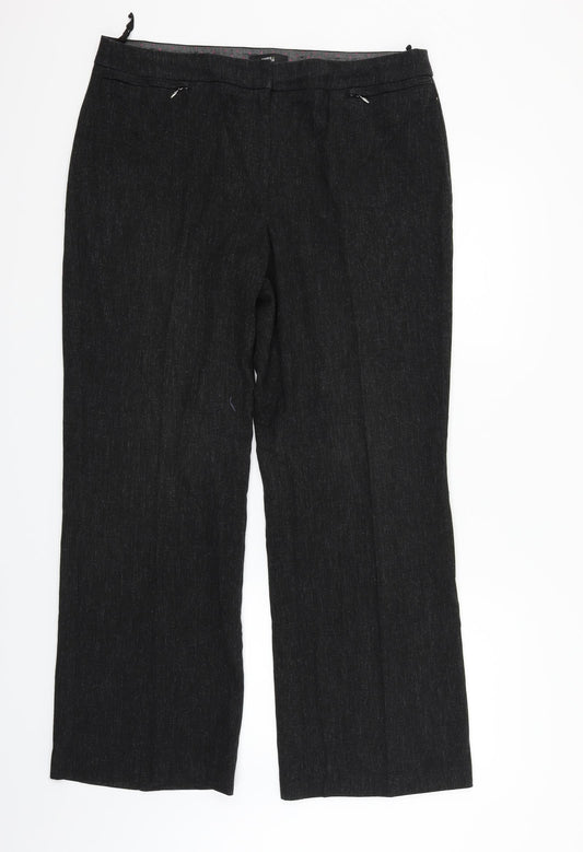 Womens UK Size 16 Marks and Spencer Regular Fit  Grey Trousers