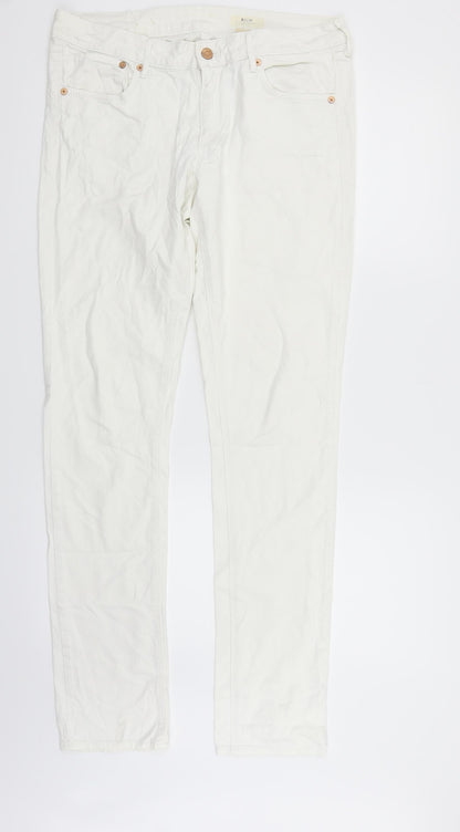 H&M Womens White   Trousers  Size 31 in L33 in