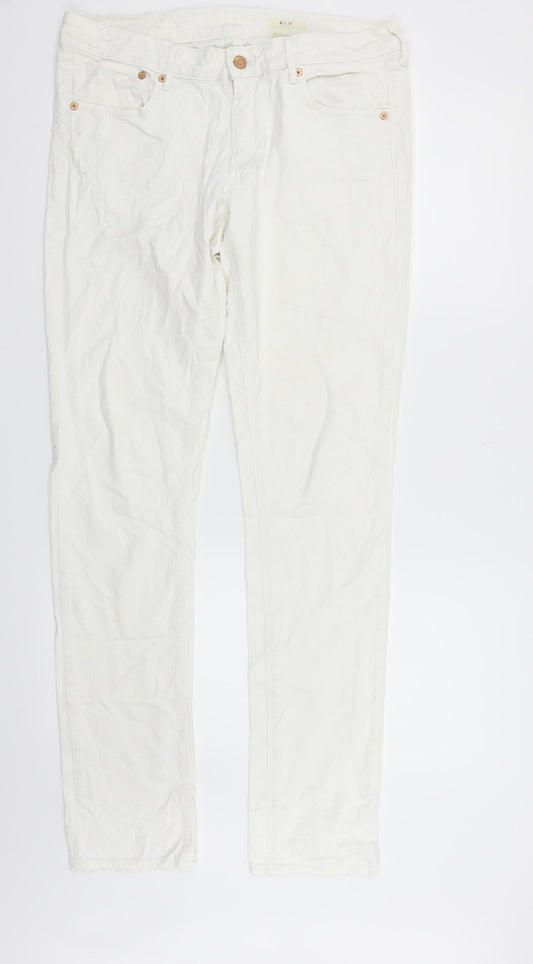 H&M Womens White   Trousers  Size 31 in L33 in