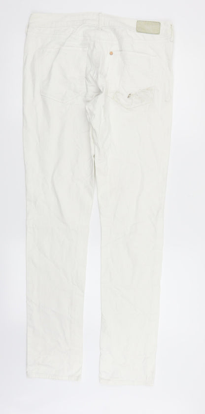 H&M Womens White   Trousers  Size 31 in L33 in