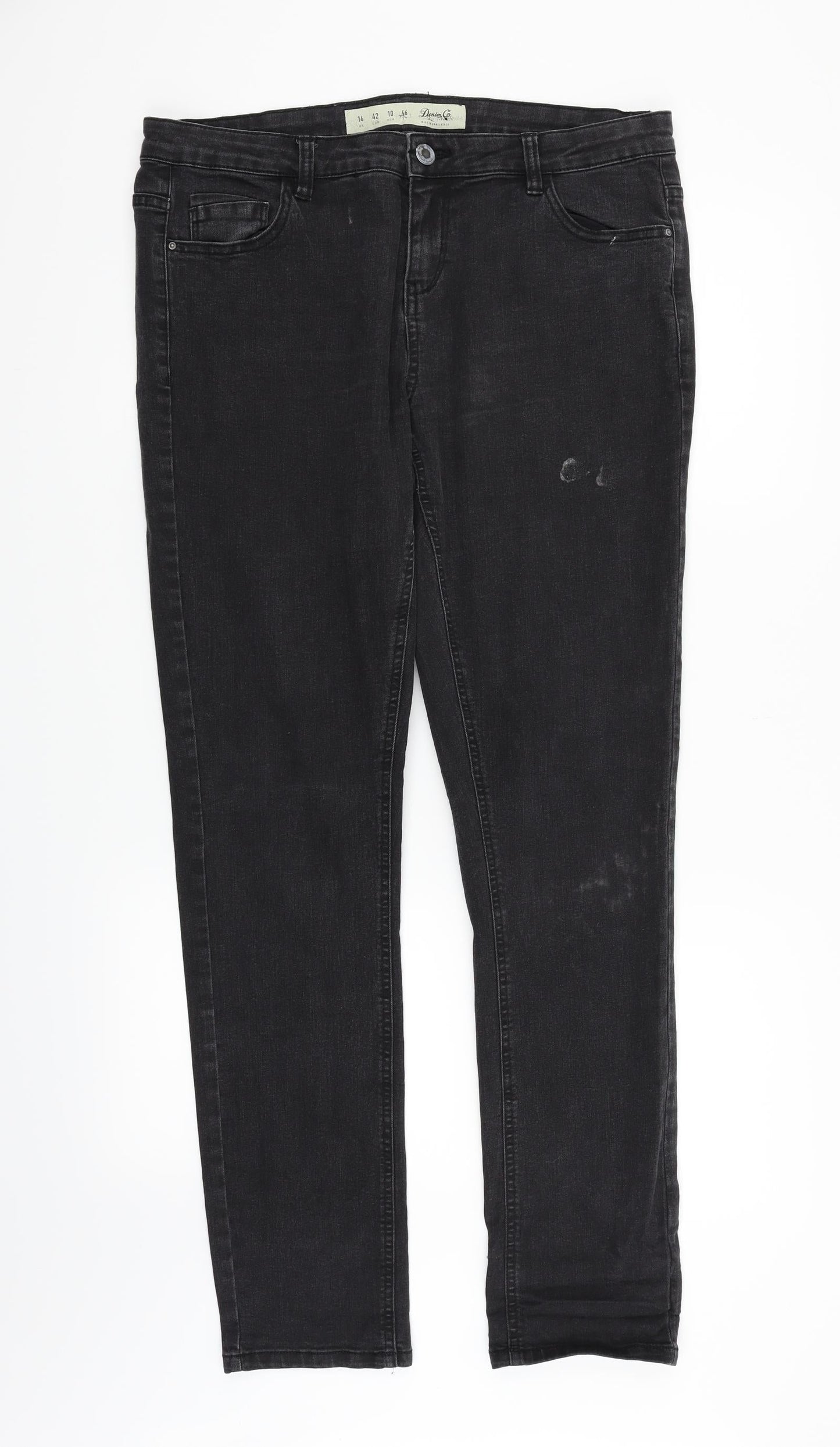 deniem & co Womens Grey   Straight Jeans Size 14 L29 in