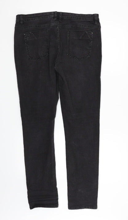 deniem & co Womens Grey   Straight Jeans Size 14 L29 in