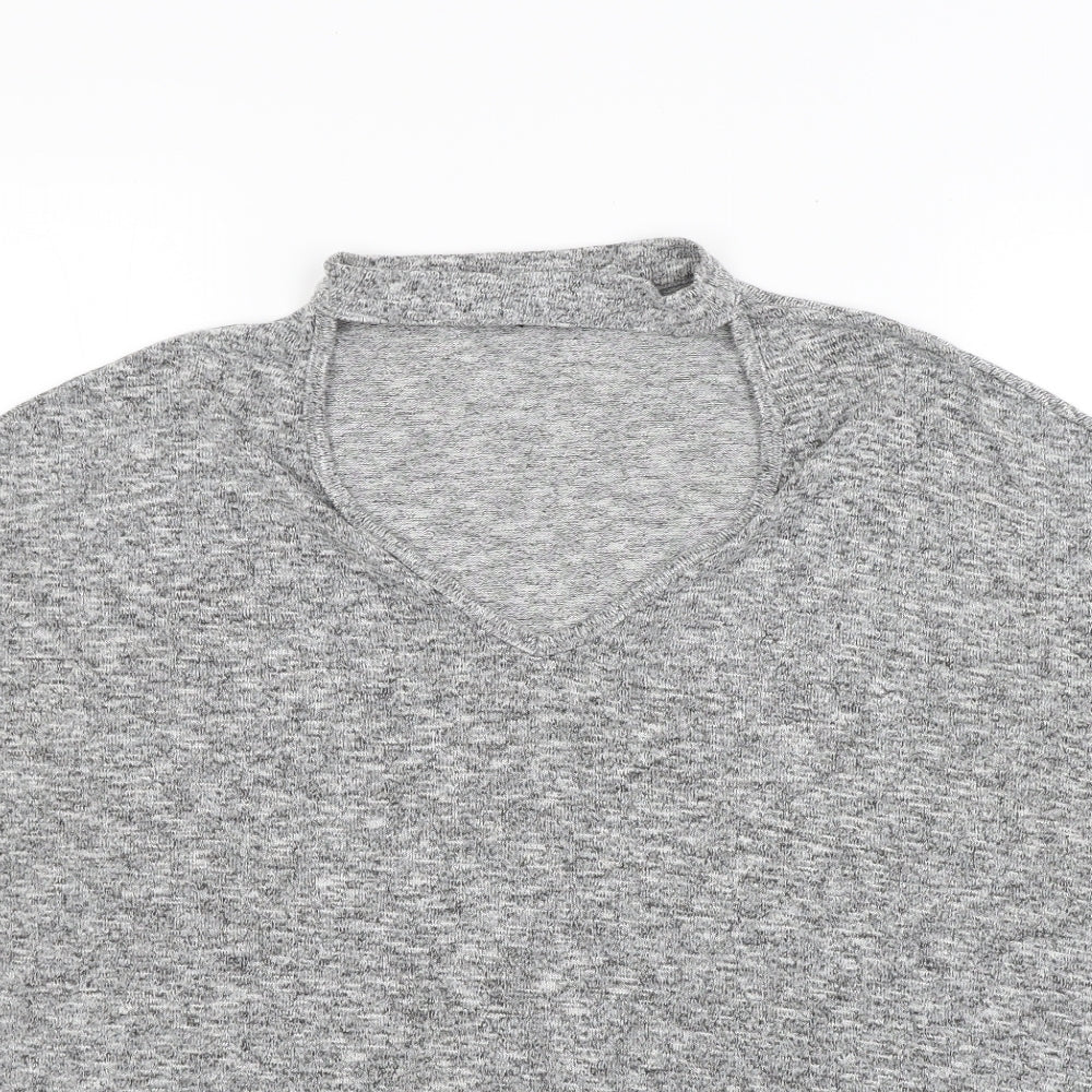 New Look Womens Grey  Knit Pullover Jumper Size S