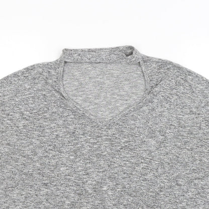 New Look Womens Grey  Knit Pullover Jumper Size S