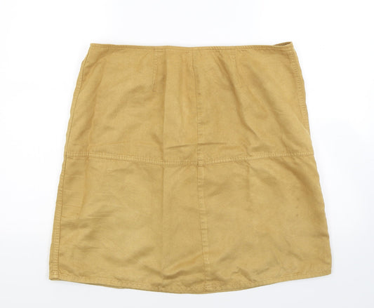 Marks and Spencer Womens Yellow   Mini Skirt Size 34 in