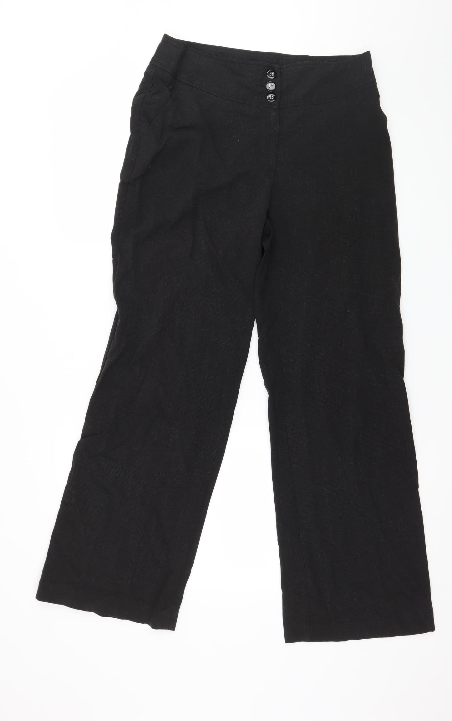 M&Co Womens Black   Trousers  Size 10 L29 in